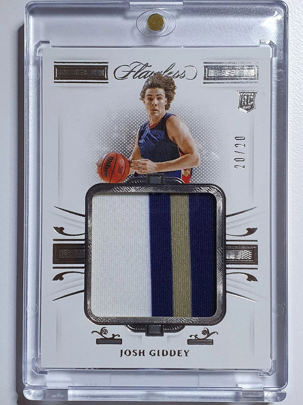 2021 Flawless Josh Giddey Rookie #PATCH SILVER /20 Jersey - Rare Gem