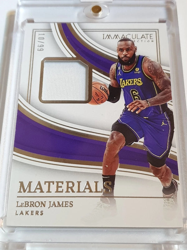 2022 Immaculate Collection LeBron James #PATCH /99 Game Worn Jersey - Rare