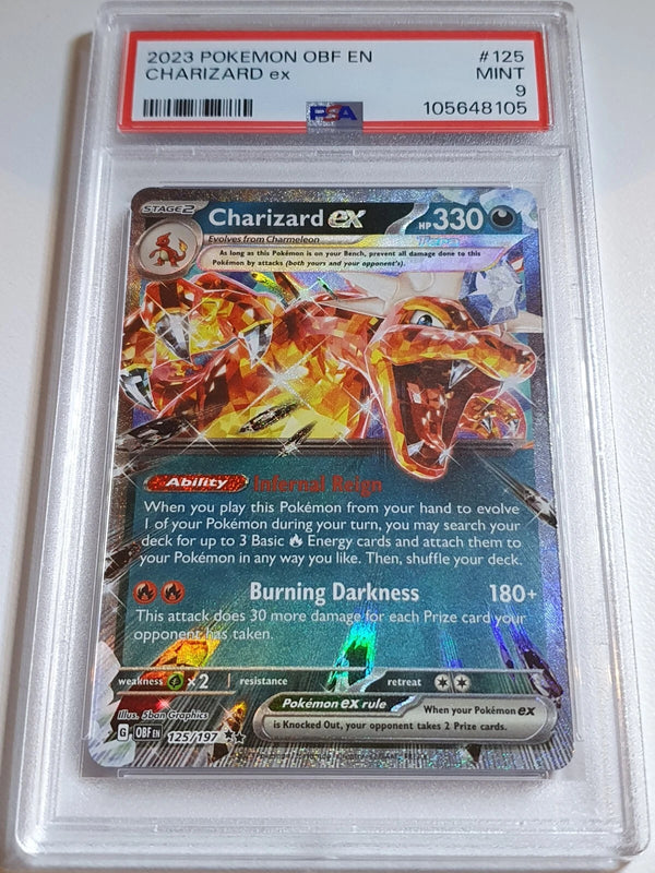 2023 Pokemon Charizard ex 125/197 OBF EN Obsidian Flames Ultra Rare - PSA 9