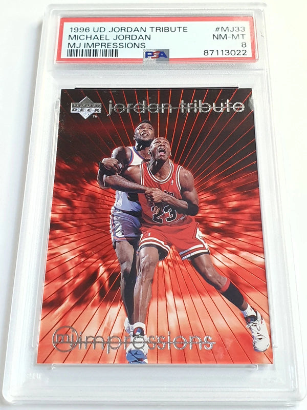 1996 UD Jordan Tribute Michael Jordan #MJ33 MJ Impressions - PSA 8 (POP 24)