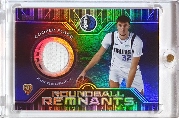 2025 Topps Cooper Flagg Rookie RAINBOW FOILBOARD Player Worn Jersey RC - Rare