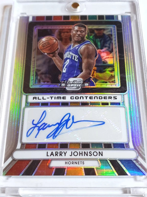 2022 Contenders Optic Larry Johnson AUTO HOLO /125 All-Time Contenders - Rare