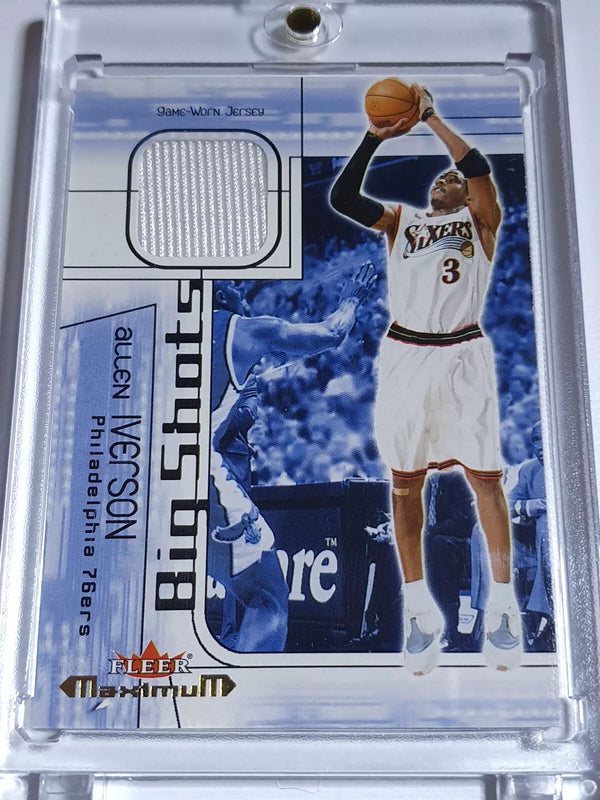 2001 Fleer Maximum Allen Iverson #PATCH Game Worn Jersey - Big Shots