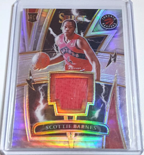 2021 Panini Select Scottie Barnes Rookie #PATCH SILVER Holo Sparks Jersey - Rare