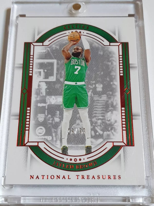 2023 Panini National Treasures Jaylen Brown #2 Red /33 Edition - Rare