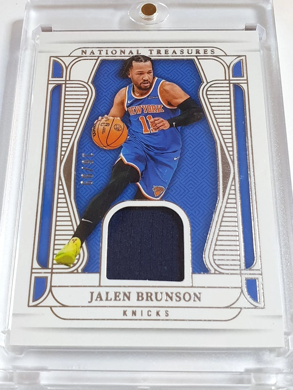 2024 Panini National Treasures Jalen Brunson #PATCH /99 Game Worn Jersey - Rare