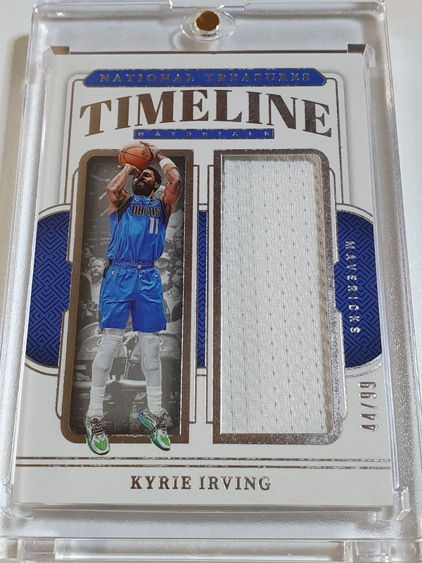 2024 Panini National Treasures Kyrie Irving #PATCH /99 Game Worn Jumbo Jersey