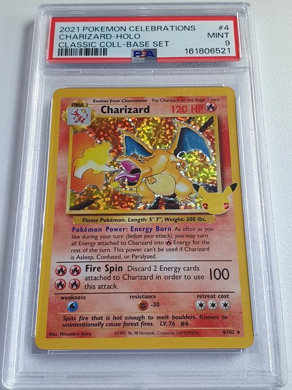 2021 Pokemon Celebrations Charizard 4/102 Classic Collection Base Set - PSA 9