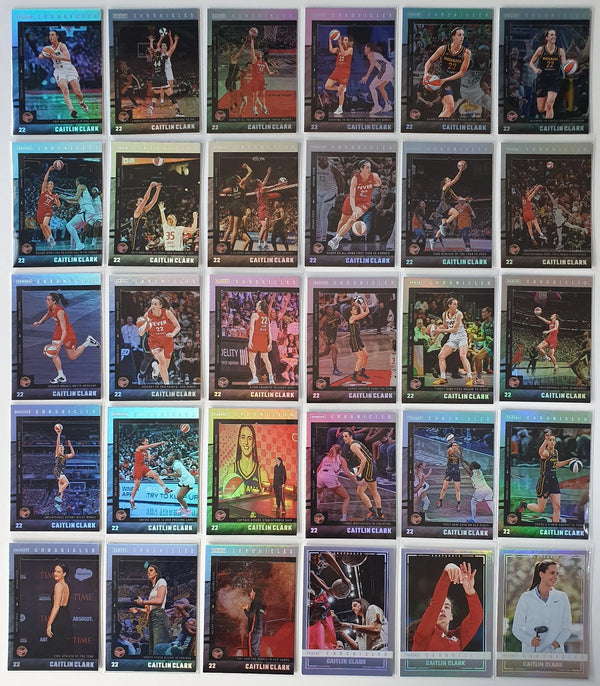 2025 Panini Caitlin Clark Chronicled 30 x HOLO Cards Lot - Rare