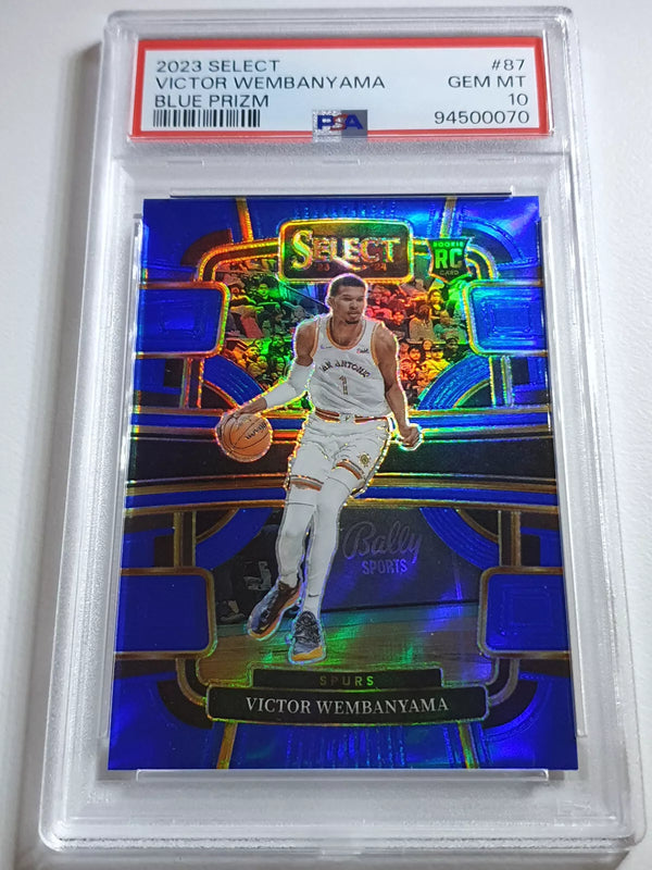 2023 Select Victor Wembanyama Rookie #87 BLUE PRIZM HOLO - PSA 10