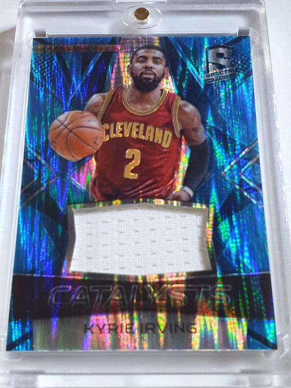 2016 Spectra Kyrie Irving #PATCH NEON BLUE /99 Holo - Ready to Grade
