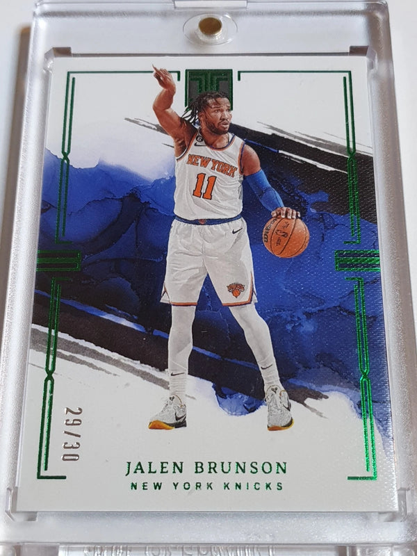 2022 Panini Impeccable Jalen Brunson #71 GREEN /30 Edition - Ready to Grade
