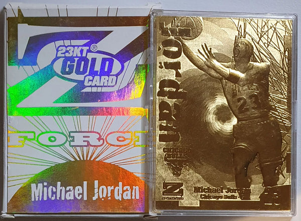 1998 Fleer Michael Jordan 23K GOLD CARD Skybox Z-Force - Original Box