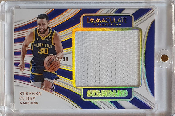 2023 Panini Immaculate Stephen Curry #PATCH /99 Game Worn Jumbo Jersey - Rare