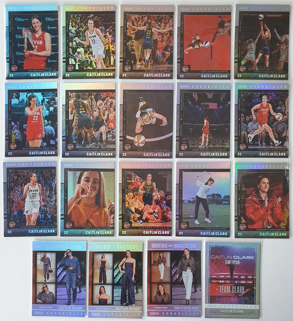 2025 Panini Caitlin Clark Chronicled 19 x HOLO Cards Lot - Rare
