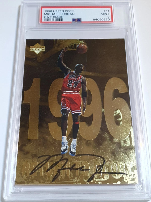 1998 Upper Deck Michael Jordan Gatorade #11 Jumbo GOLD Foil - PSA 9 (Low POP)
