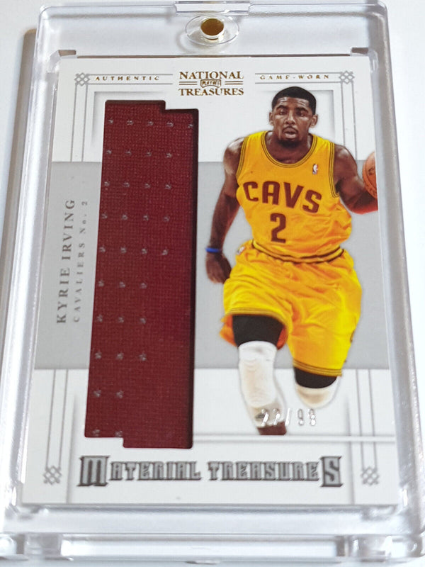 2012 Panini National Treasures Kyrie Irving #PATCH /99 Game Worn Jumbo Jersey