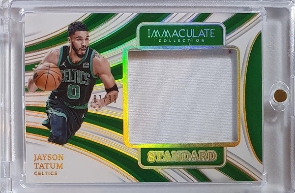 2023 Panini Immaculate Jayson Tatum #PATCH /99 Game Worn Jumbo Jersey - Rare