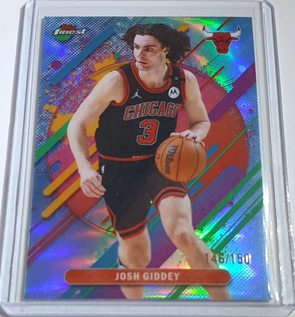 2025 Topps Finest Josh Giddey #234 RARE SKY BLUE /150 Refractor (Bulls) - Rare