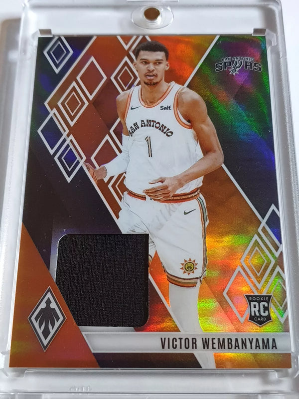 2023 Panini Phoenix Victor Wembanyama Rookie #PATCH ORANGE /75 Jersey - Rare