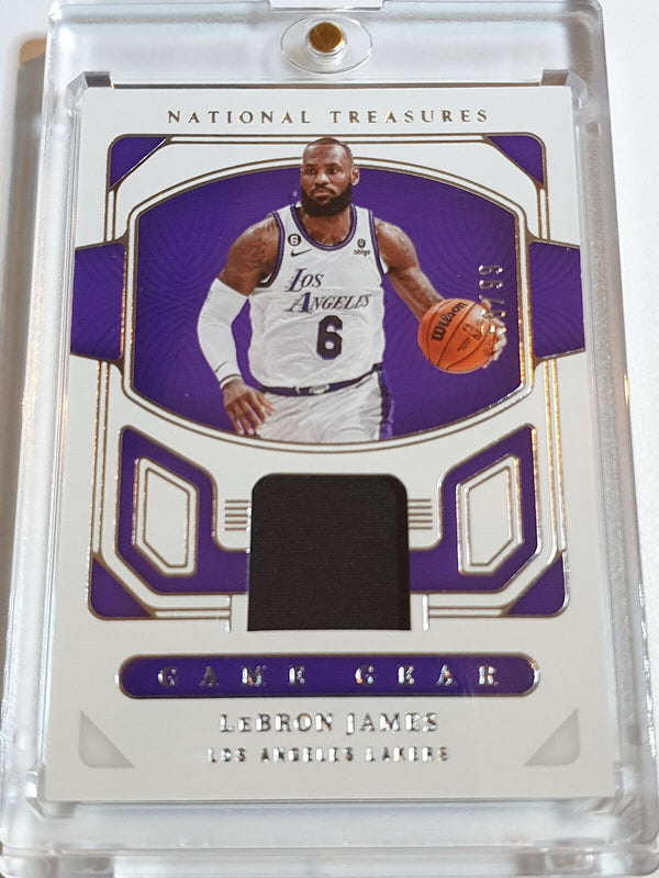 2022 Panini National Treasures LeBron James #PATCH /99 Game Worn Jersey - Rare