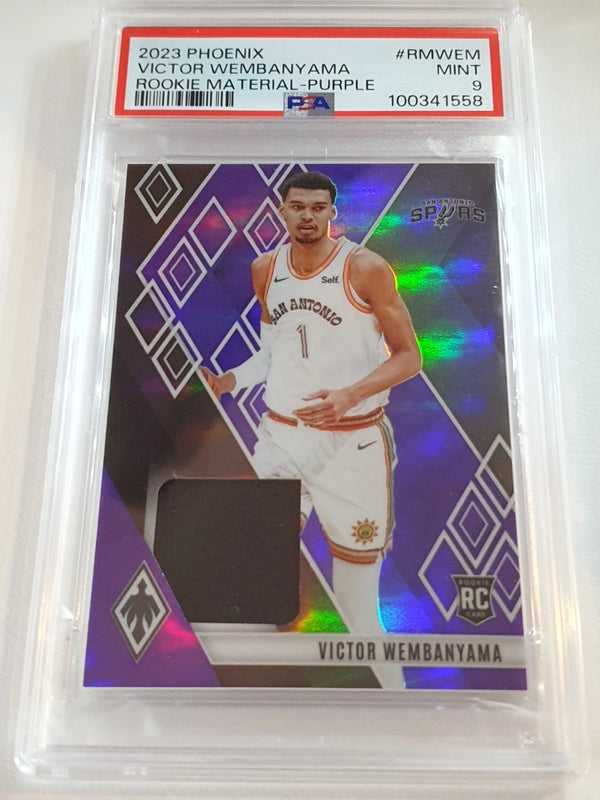 2023 Phoenix Victor Wembanyama Rookie #PATCH PURPLE /99 Jersey - PSA 9 (POP 7)