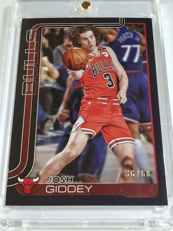 2025 Topps Flagship Josh Giddey #35 BLACK /68 Holo (Bulls) - Ready to Grade