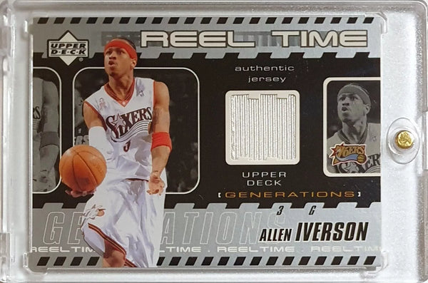 2002 Upper Deck Generations Allen Iverson #PATCH Game Worn Jersey - Rare