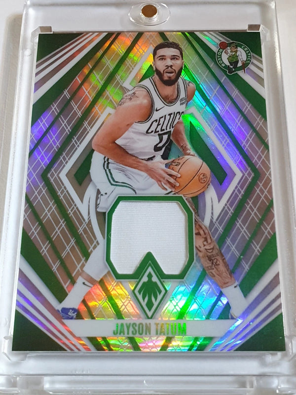 2023 Panini Phoenix Jayson Tatum #PATCH SILVER Holo Game Worn Jersey - Rare