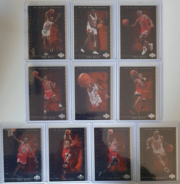 1999 Upper Deck NBA Legends Michael Jordan The Best (Complete 10 Cards Set)