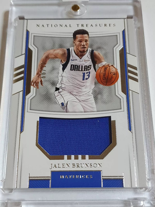 2018 National Treasures Jalen Brunson Rookie #PATCH /99 Jersey Materials RC