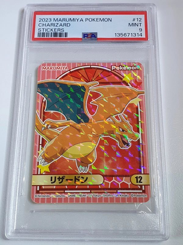 2023 Marumiya Pokemon Charizard #12 Stickers - PSA 9 (Low POP)