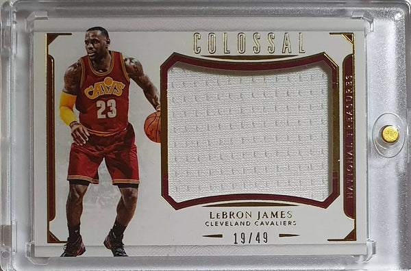 2015 National Treasures LeBron James #PATCH /49 Game Worn Jumbo Jersey - Rare