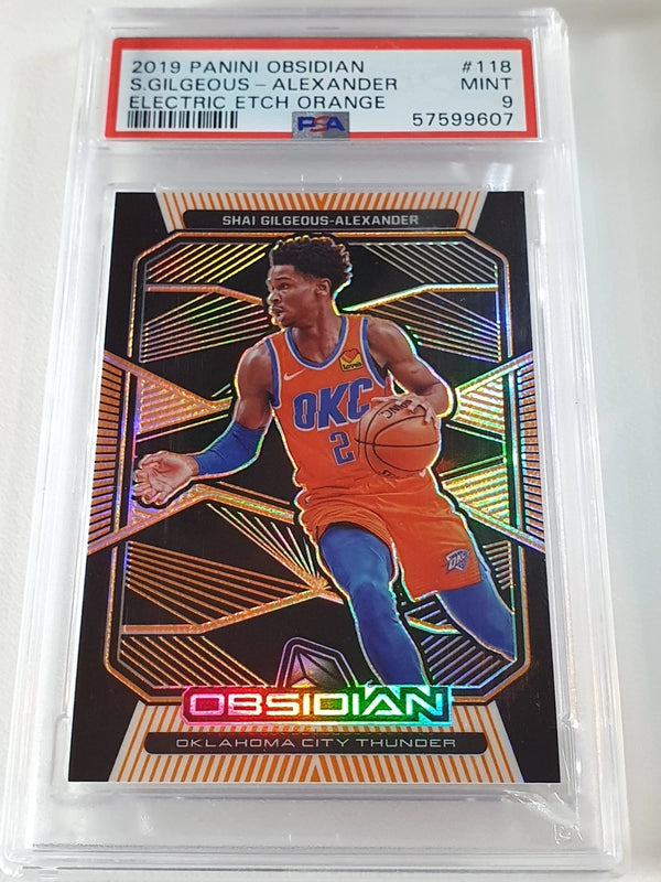 2019 Obsidian Shai Gilgeous-Alexander #118 ORANGE /50 Holo - PSA 9 (POP 3)