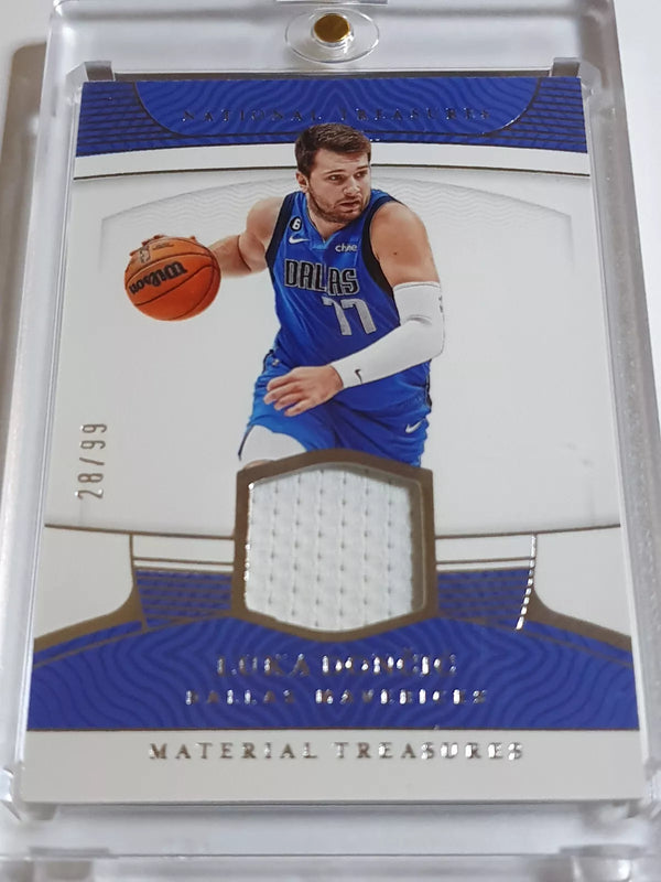 2022 National Treasures Luka Doncic #PATCH /99 Game Worn Jersey - Rare