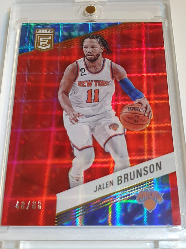 2022 Panini Donruss Elite Jalen Brunson #8 HYPER RED /88 Holo - Rare