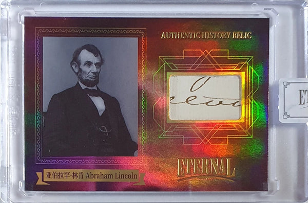 2024 Eternal Abraham Lincoln #RELICS RED /25 Authentic History Relic - Sealed