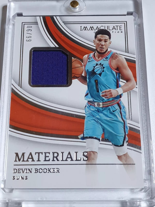 2022 Immaculate Collection Devin Booker #PATCH /99 Game Worn Jersey - Rare