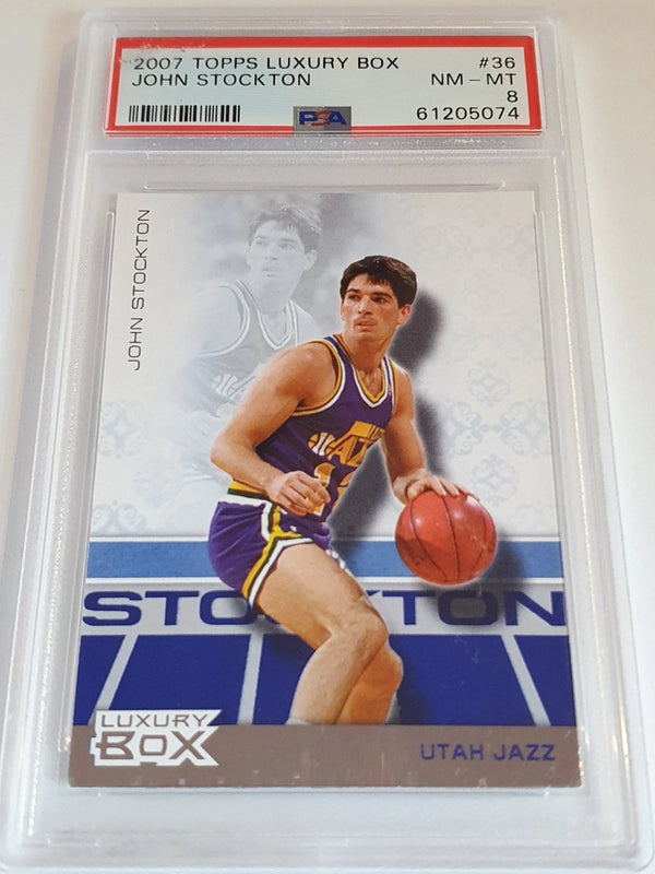 2007 Topps Luxury Box John Stockton #36 - PSA 8 (POP 1)