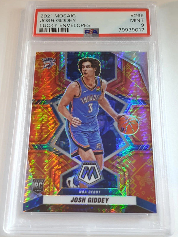 2021 Mosaic Josh Giddey Rookie LUCKY ENVELOPES /8 Holo RC - PSA 9 (POP 1)