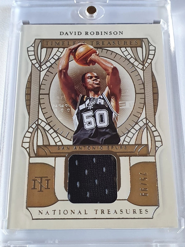 2020 Panini National Treasures David Robinson #PATCH /99 Game Worn Jersey - Rare