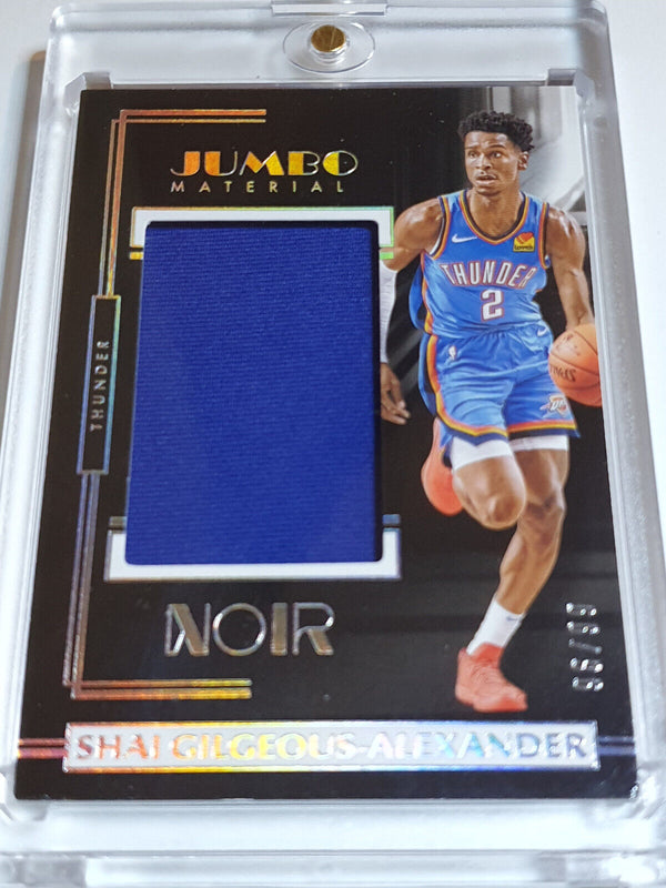 2019 Panini Noir Shai Gilgeous-Alexander #PATCH /99 Game Worn Jumbo Jersey