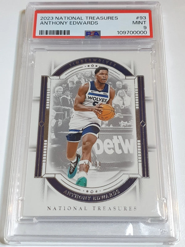 2023 National Treasures Anthony Edwards #93 SILVER /99 - PSA 9 (POP 2)