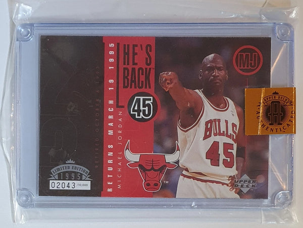 1995 Upper Deck Michael Jordan He's Back /10000 Jumbo - Factory Sealed