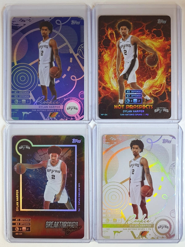 2025 Topps Match Attax Dylan Harper Lot of 4 x Rookie #122 #HP-HD #BB-DH - Rare