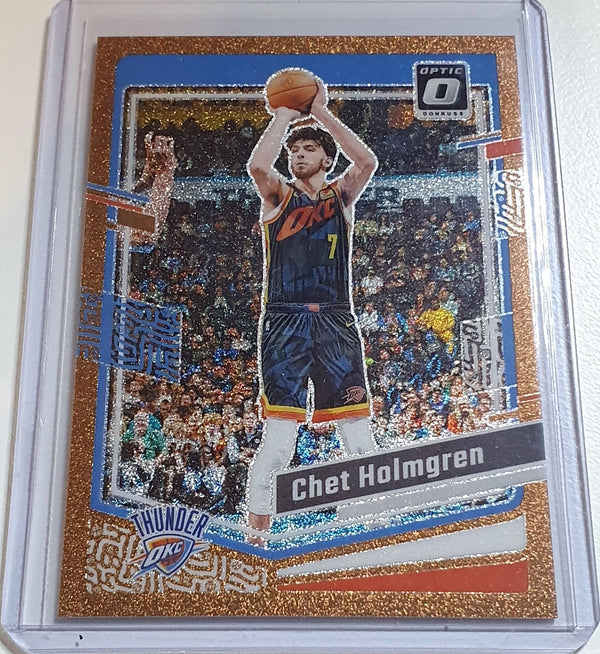2023 Panini Donruss Optic Chet Holmgren #114 COPPER GLITTER /99 Holo - Rare