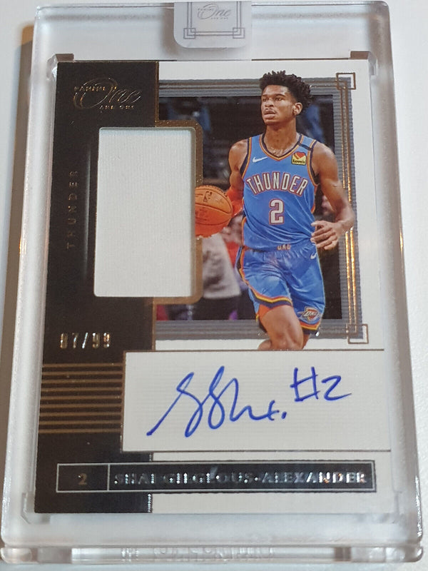 2019 One and One Shai Gilgeous-Alexander PATCH AUTO /99 Game Jersey - Sealed