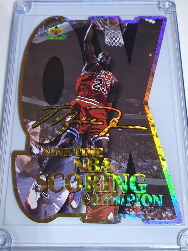 1997 Upper Deck Michael Jordan /5000 Jumbo Die-Cut 9 Time NBA Scoring Champion