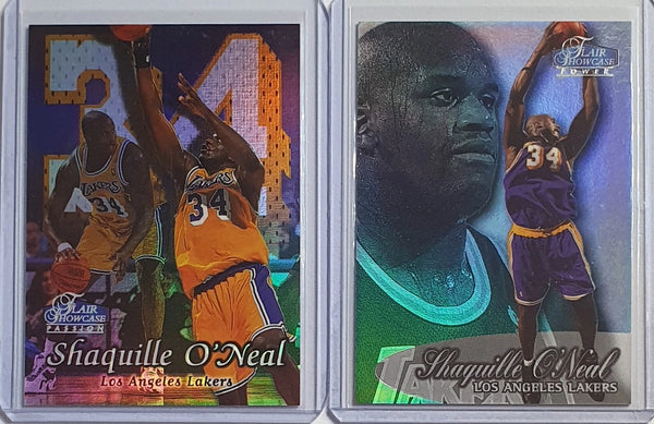 Lot of 2 x 1998 Fleer Flair Showcase Shaquille O'Neal - Ready to Grade