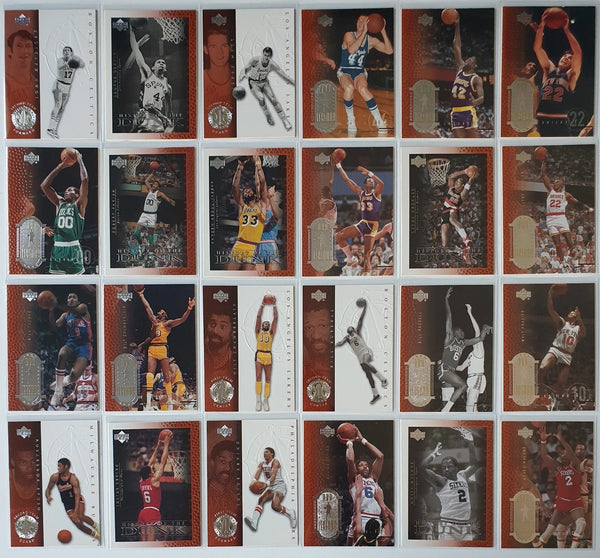 Lot of 24 x 1999-00 Upper Deck NBA Legends Hall of Famers Cards - Good Condition